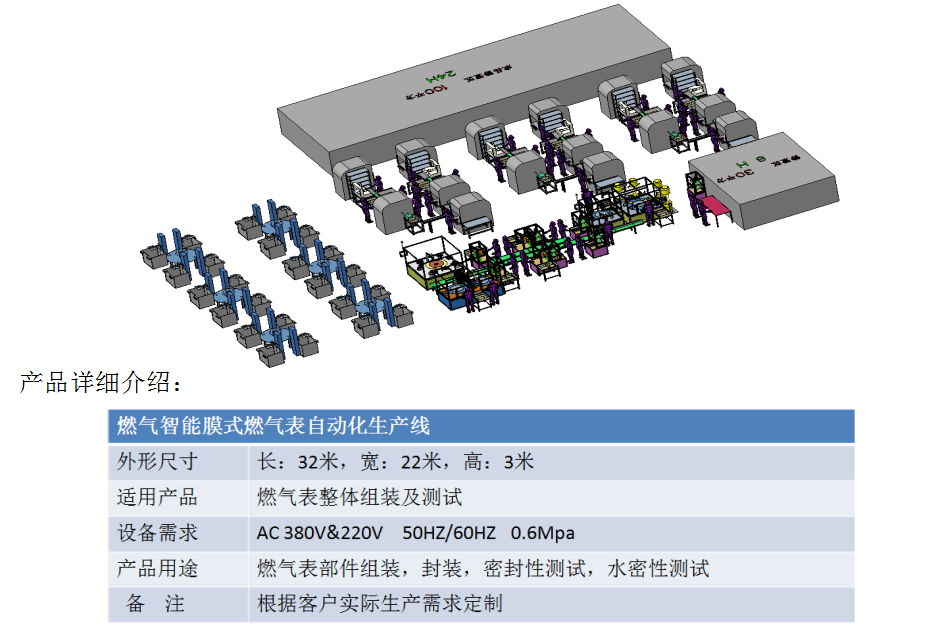 燃气智能模式燃气表自动化生产线
